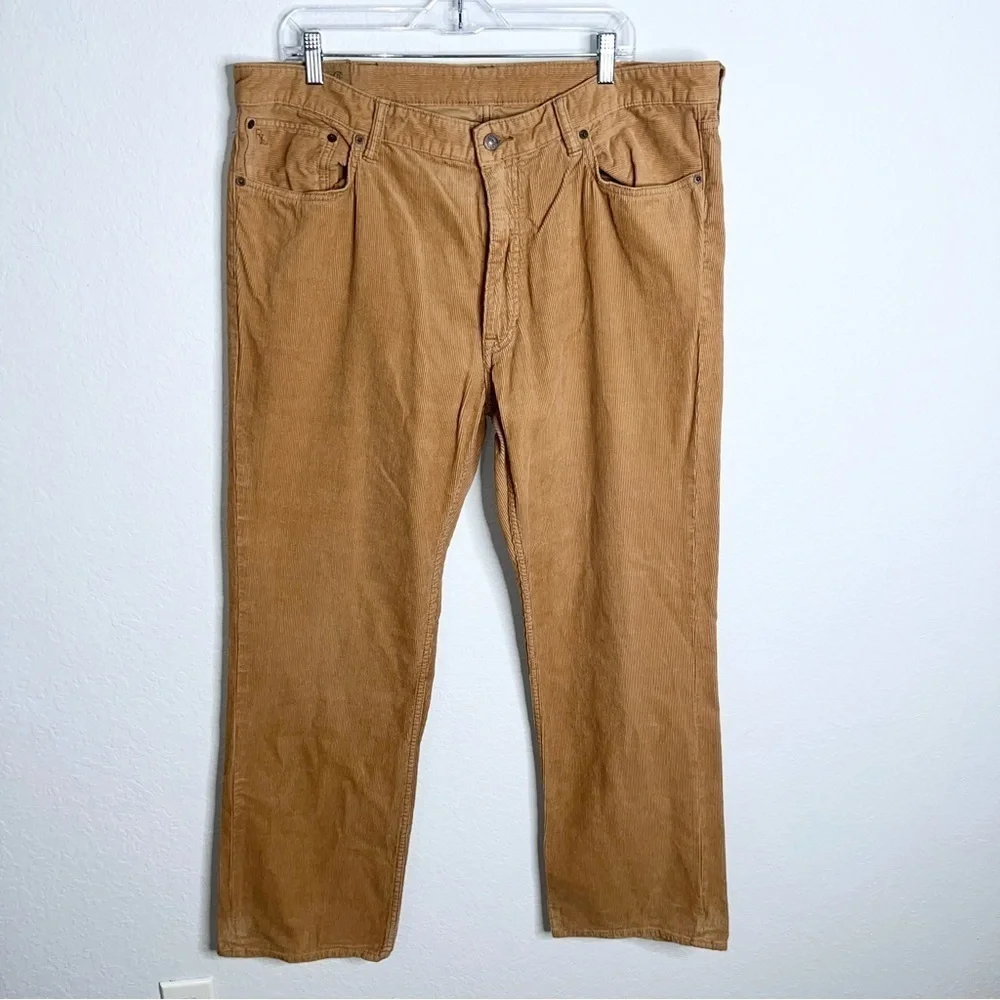 Polo Ralph Lauren Pants Men’s 40 Corduroy Straight Camel Tan Vintage A
